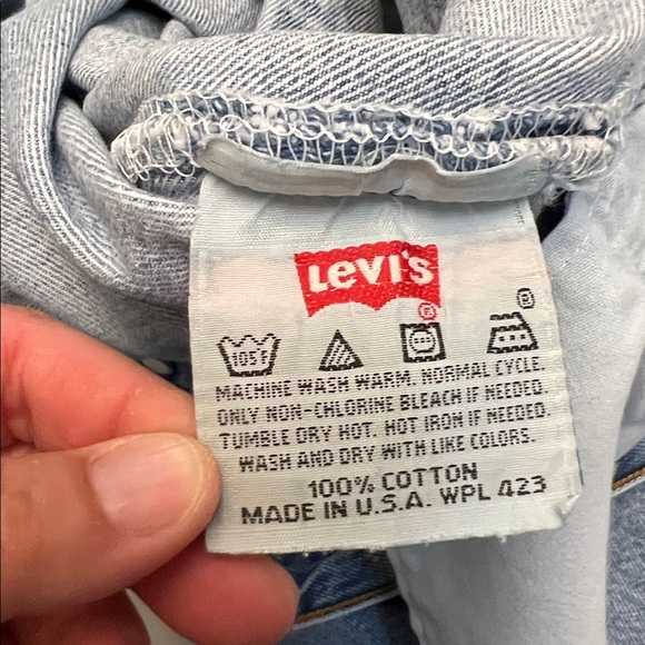 VINTAGE 90s LEVI’S 501 BUTTON FLY STRAIGHT LEG BROKEN-IN JEANS USA 100% COTTON - Picture 11 of 16